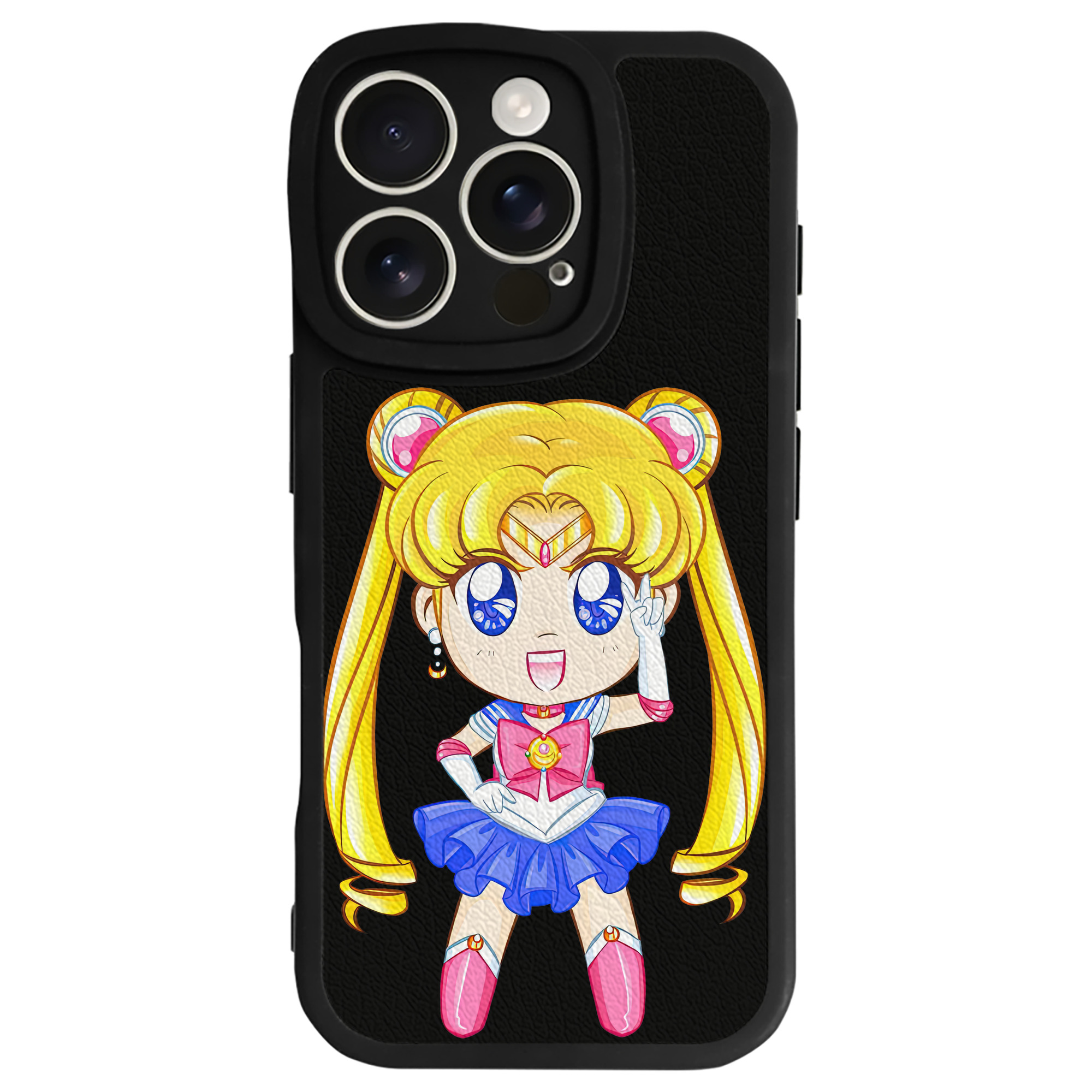 （画像用） 美少女戦士セーラームーン 月野 うさぎ つきの うさぎ Sailor Moon Tsukino Usagi 【iPhone 16シリーズ対応】シリコンスマホケース（レザー調） 材質：シリコン